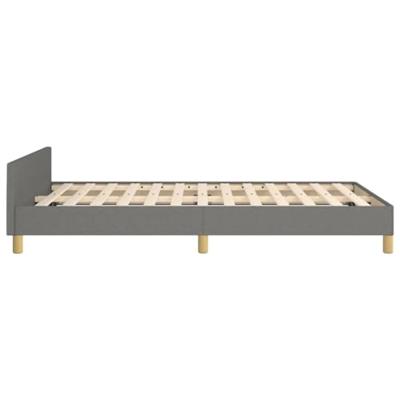 Bedframe met hoofdeinde stof donkergrijs 120x200 cm Bedframe met hoofdeinde stof donkergrijs 120x200 cm