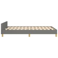 Bedframe met hoofdeinde stof donkergrijs 120x200 cm - thumbnail