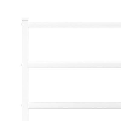 Bedframe met hoofd- en voeteneindemetaal wit 100x200 cm