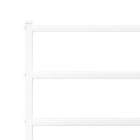 Bedframe met hoofd- en voeteneinde metaal wit 100x200 cm - thumbnail