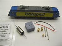 micromotor nf030C N ombouwset voor Fleischmann BR 245, BR 101, BR 145, BR 146, BR 185, u.a. - thumbnail