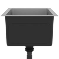 Gootsteen met afvoer handgemaakt roestvrij staal - thumbnail