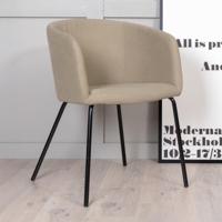 Nohr Eetkamerstoel 'Karna' Linnenlook, kleur Beige - thumbnail