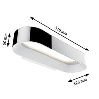 Paulmann Agena 70948 LED-wandlamp voor badkamer 20 W Warmwit Chroom, Wit (mat) - thumbnail