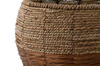 Plantenbakkenset Home ESPRIT Natuurlijk Metaal Vezel Tropisch 32 x 32 x 23 cm - thumbnail