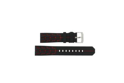 Horlogeband Tag Heuer CAZ1019 / CAZ101AA / WAZ1014 / CAZ101J / BT0728 Rubber Zwart 21mm