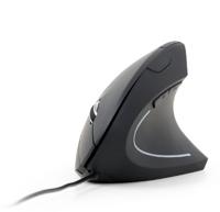 Gembird MUS-ERGO-01 Ergonomische muis USB Optisch Zwart 6 Toetsen 1200 dpi, 1600 dpi, 2400 dpi, 3200 dpi Ergonomisch - thumbnail