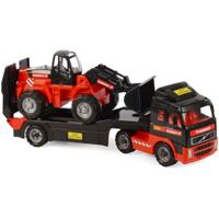 Polesie mammoet volvo vrachtwagen + aanhanger + graafmachine - thumbnail