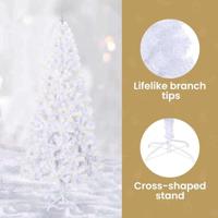 Kunstkerstboom met 300 LED Wit 240 cm PVC en staal - thumbnail