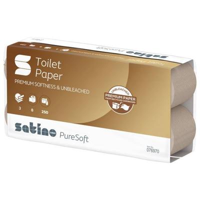 Toiletpapier Satino MT1 PureSoft 3-laags 250 vel naturel 076970 | 8 stuks