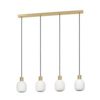 Eglo Gouden eettafel lampManzanares met wit glas - 900306 - thumbnail