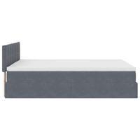 Ottoman bed met matras 140x190cm fluweel donkergrijs - thumbnail