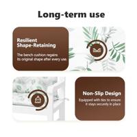 VidaXL Tuinbankkussens 2 st bladpatroon 150x50x7 cm stof - thumbnail