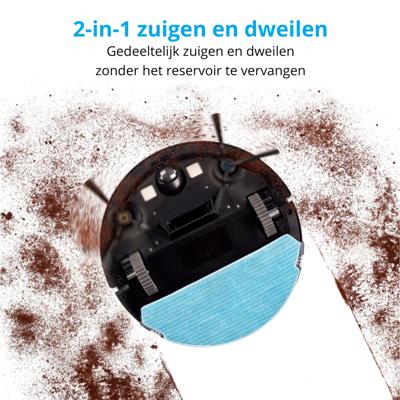MEDION Robotstofzuiger S20 SW MD20011 | App- en Alexa-besturing | Stofzuigen en dweilen | Intelligente navigatie | Cycloontechnologie | Groot stofreservoir | 100 min. looptijd