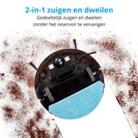 MEDION Robotstofzuiger S20 SW MD20011 | App- en Alexa-besturing | Stofzuigen en dweilen | Intelligente navigatie | Cycloontechnologie | Groot stofreservoir | 100 min. looptijd - thumbnail