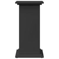 Sokkel met opbergruimte 31x30x60 cm bewerkt hout zwart - thumbnail