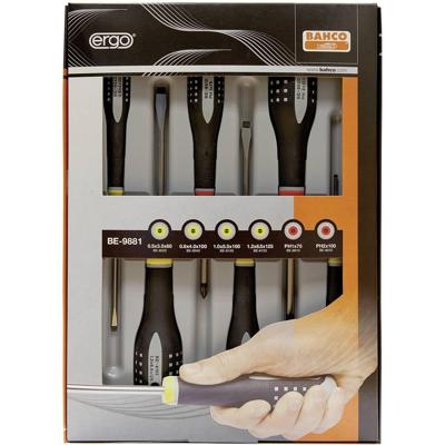 Bahco Schroevendraaierset ERGO™ Sleuf/Pozidriv 6-delig - BE-9882