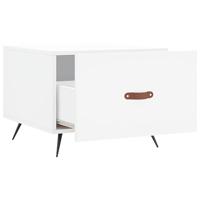 Salontafels 2 st 50x50x40 cm bewerkt hout wit - thumbnail