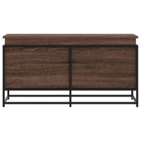 Opbergbox met deksel 100x40x51,5 cm bewerkt hout bruin eiken - thumbnail