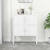 VidaXL Hoge kast 80x35x100 cm staal wit - thumbnail