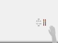 Irwin Rood krijt, gekarteld 2 in verpakking - 666012 - thumbnail