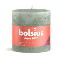 Bolsius kaars rustiek 10x10 cm jade green - thumbnail