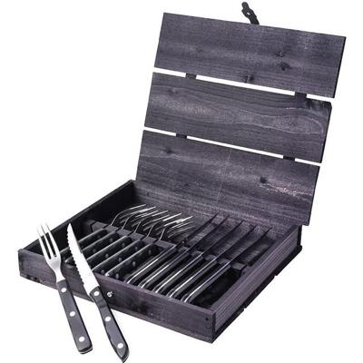 Gense - Old Farmer Classic Steak Cutlery 12 pcs - Black (704792)