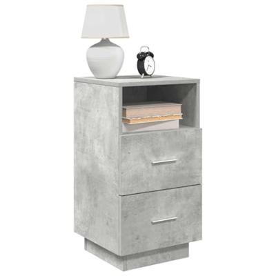 Nachtkastjes 2 st met 2 lades 36x36x68 cm betongrijs