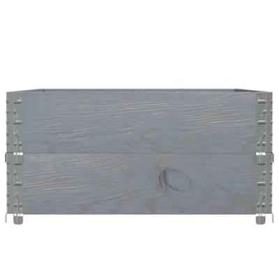 VidaXL Plantenbak 120x80 cm massief grenenhout grijs