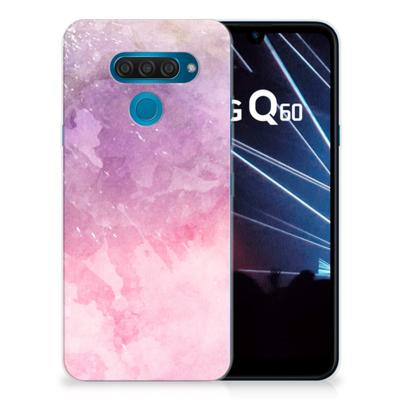 Hoesje maken LG Q60 Pink Purple Paint Hoesje maken LG Q60 Pink Purple Paint
