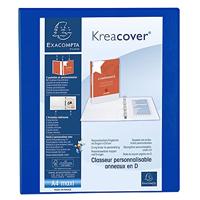 Exacompta Kreacover personaliseerbare ringmap blauw 2 ringen van 25 mm - thumbnail