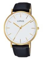 Lorus horlogeband RH882BX9 / VJ21 X071 / RHG053X Leder Zwart 20mm + zwart stiksel - thumbnail