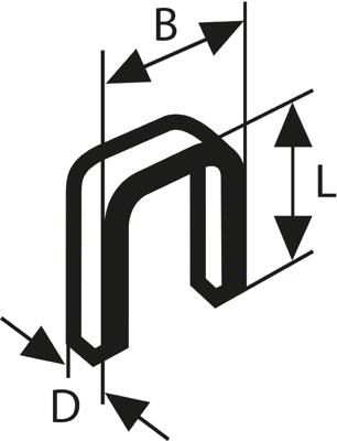 Bosch Accessories 1609200388 Nieten met smalle rug Type 55 1000 stuk(s) Afm. (l x b) 26 mm x 6 mm Bosch Accessories 1609200388 Nieten met smalle rug Type 55 1000 stuk(s) Afm. (l x b) 26 mm x 6 mm