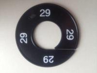 Maatring 9cm zwart/wit 29 - thumbnail