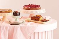 J-Line bord Cake bord - taartplateau - keramiek - lichtgeel - large - thumbnail