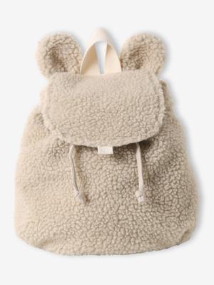 Rugzak voor de kleuterschool met oren in volume zandbeige