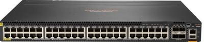HPE Aruba 6300M - Switch - L3 - Beheerd - 48 x 10/100/1000 (PoE+) + 4 x 1 Gigabit / 10 Gigabit / 25 Gigabit / 50 Gigabit SFP56 (uplink / stacking) - voor- en zijkant naar achterkant - rack-uitvoering