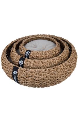 District 70 COCOON Huisdierenbed voor honden en katten, bruin, maat S (40 x 40 x 15 cm)
