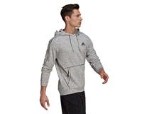 Herenhoodie Adidas Essentials Mélange Embroidered Lichtgrijs - Maat: M - thumbnail
