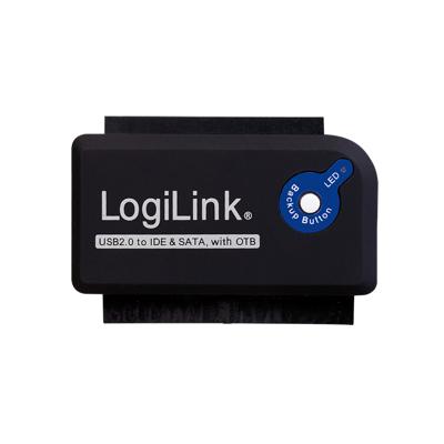 LogiLink HDD Adapter [1x USB-A 2.0 stekker - 1x SATA-stekker 7-polig, IDE-bus 40-polig, IDE-bus 44-polig] LogiLink Adapter USB 2.0 to 2,5 + 3,5 Zoll IDE + SATA