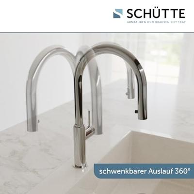 Schutte BLACKPOOL Keukenkraan | Chroom | Met uittrekbare uitloop - 79516 Schutte BLACKPOOL Keukenkraan | Chroom | Met uittrekbare uitloop - 79516