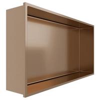 Inbouwnis Geborsteld Koper 30x60x10 cm - Luxe RVS Doucheplank - thumbnail