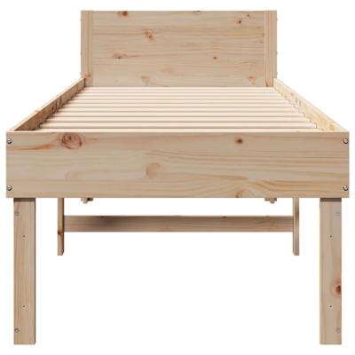 Bedframe zonder matras massief grenenhout 75x190 cm - thumbnail