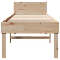 Bedframe zonder matras massief grenenhout 75x190 cm - thumbnail