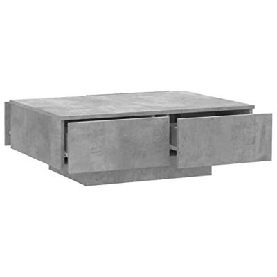 Salontafel 90x60x31 cm bewerkt hout betongrijs