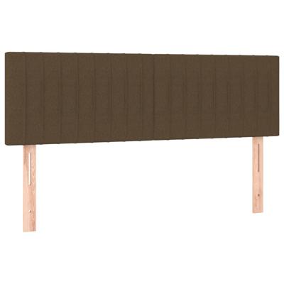 Boxspring met matras stof donkerbruin 140x200 cm - thumbnail