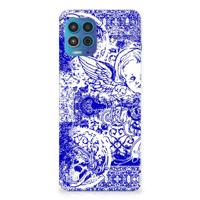 Silicone Back Case Motorola Moto G100 Angel Skull Blauw - thumbnail