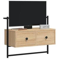 Tv-meubel wandgemonteerd 60,5x30x51 cm hout sonoma eikenkleurig - thumbnail