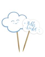 Prikkers Babyshower Roze Wolkjes - 24 Stuks - thumbnail