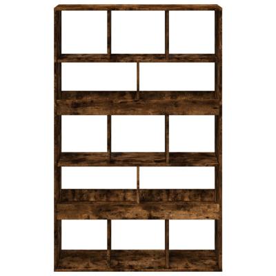 kamerscherm 100x33x156,5 cm bewerkt hout gerookt eikenkleurig